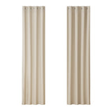 Artiss 2X Blockout Curtains Eyelet 140x230cm Beige BC-MATT-140X230-BG