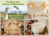 Wedding Arch Backdrop Stand Set of 3 Metal Wedding Arched Frame White, Easy to Assemble, Stable WESD-ARCH-3PC-WH