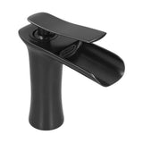 G1/2 Sink Faucet Copper Waterfall Water Tap Black Bathroom Basin Hot Cold Faucet for Kitchen Toilet V1294-YM0523-3112210109511