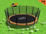 Kahuna Blizzard 14 ft Trampoline with Basketball Set - Orange TRA-BLZ-14-OR-BB