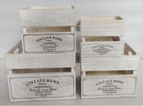 Set 4 Vintage Home Wood Crate White Wash 40x20cm V637-WDB35970