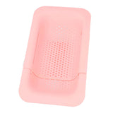 Strainer Basket Telescopic Design Anti Slip Rust Resistant Drain Colander Kitchen AccessoryPink V1294-YM0523-3118220009311