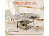 Round Dining Table, 47 inch Wood Table for 4-6 Person, Modern Circle Dinner Furniture, Leisure V952-YXCZBKTZMDBTZN3HRV0