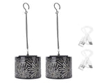 2PCS Solar Lantern Iron ABS 3D Outdoor IP54 Rain Proof Hanging Solar Light Garden Decor for Yard V1294-YM0901-3119250008511