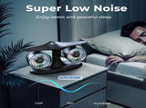 Dual Turbine Desk Fan with Aircraft Design Wireless, Quiet, 3-Speed Touch Control for Home, V1107-CS-SWLZMFS