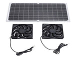 Solar Powered Exhaust Fan 16W Monocrystalline Silicon Solar Panel Dual Ventilation Fan Kit for Pet V1294-YM0901-3114240118011