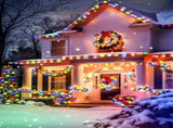 Solar String Lights Outdoor, 2 Pack LED Solar Outdoor Lights Solar Fairy Lights with 8 Lighting V1107-124-87116-MLT3