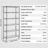 Plant Stand with Grow Light 6 Tiers 180W 180 cm Indoor Plant Grow Shelf V952-GNZWJ180CM90SFKCTV3