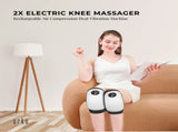 2x Electric Knee Massager - Rechargeable Air Compression Heat Vibration Machine V238-SUPDZ-40375750361168