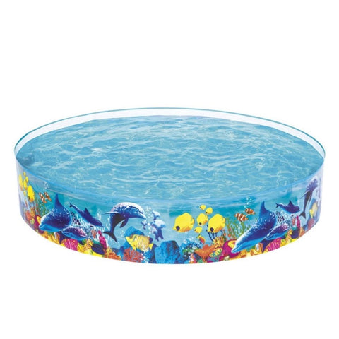 Bestway Kids Pool 244x46cm Round Above Ground Rigid Swimming Pools Undersea 2074L BW-POOL-KID-55031