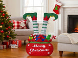 Christabelle Elf in Gift Sack Christmas Display Warm White LED Lights 86cm Decoration Yard Lawn 112_MHA611