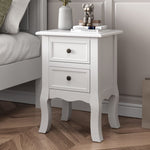 French Bedside Table Nightstand White Set of 2 V264-TAB-712C-WHE-2PC-1