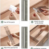 Drawer Dividers, 6 Pcs Acrylic Adjustable Shelf Divider, Drawer Dividers Organizer, Transparent V1366-AZ2-W-06961