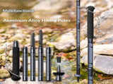 Hiking Stick Walking Staff - Outdoor Multitool Gear Trekking Pole Collapsible Retractable Premium V1192-AZ-W-0036
