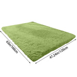 1X Grass Green Stylish Soft Shaggy Velvet for Living Room/Bedroom Children Area Rugs V1366-AZ2-W-20651