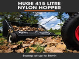 PlantCraft Lawn Sweeper 48" Wide, Tow Behind Leaf and Grass Clipping Collector, Universal Hitch for V219-GDTSWPPCT48A
