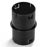 4-Inch Black PVC 6-Way Connector Leak-Proof & Smooth Drainage, Ideal for Sump Pump Discharge & V1369-AZ3-W-12014