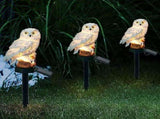 2 Pack Owl Solar Lights Outdoor Garden Resin Waterproof Garden Decorations with Stake for V1369-AZ3-W-22068