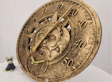 Outdoor Wall Clock, for Patio and Pool, Round, Metal, Rustic,Waterproof,Outdoor Clock V1366-AZ2-W-07498