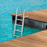 Removable Dock Ladder 5 Steps, 159 kg Load Capacity, Pontoon Boat Ladder with 4'' Wide Step & V952-MTXTCXSJFHXJDO516V0