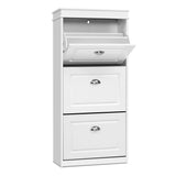 Artiss 2x Shoe Cabinet Storage Organiser 3 Flip Drawer White FURNI-P-SHOE-3D-WHX2