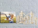 6 Pcs Artist Mannequin Model Wooden Manikin Drawing Moveable Figure with Stand Flexible Jointed V1370-AZ4-11721