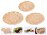 Set of 3 Shallow Baskets with Woven Trays - Multi-Purpose Fruit, Vegetable, Dessert Serving and Wall V1189-WXFWAL-20260326-01680