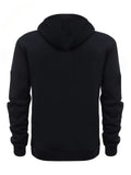 Unisex Hoodie Zip-Up Hoodie Autumn Winter Jacket Fleece Jacket Outdoor Training - Khaki - Size M V1106-M-APP-12090-KHAK-MAUMEU48