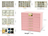CARLA HOME 6-Layer Large Jewelry Organizer Box for Women with Mirror, Drawers, Hooks & Dividers for V178-36230