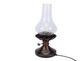 Vintage Table Lamp with Crackled Glass Shade 40W E27 E26 Rustic Small Antique Desk Lamp Bedside V1294-YM0901-3119260008011