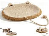Cat Basket Bed Handwoven, 2 In 1 Scratcher & Breathable Comfort Nest, For Indoor Cats, Kittens, V1369-AZ3-W-08514
