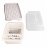 Dish Drainer Minimalist Dustproof Space Saving Dish Drying Bowl with Lid for Home Kitchen M V1294-YM0716-3118220114211