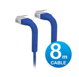 UniFi Patch Cable 8m Blue, Both End Bendable to 90 Degree, RJ45 Ethernet Cable, Cat6, Ultra-Thin 3mm V1202-V2-NHU-UC-PATCH-8M-BL