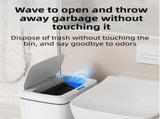 Black Intelligent Dual-Sensor Trash Can - Slim-Fit Touchless Battery-Powered V888-ELOSUNG45953