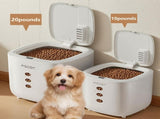 20LB Sealed Pet Food Storage Container Heavy-Duty Square PP Dispenser with Flip Lid, Easy to V1102-CWXSP002