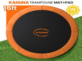 Kahuna 16ft Replacement Trampoline Safety Pad Cover and Jumping Spring Mat - Orange KAH-PDMAT-16-OR