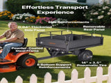 Garden Utility Trailer, 10 Cu. Ft & 227 kg Capacity, ATV UTV Hauling Trailer, Tow Behind Steel Dump V952-HYTCHSTPK10CJT946001V0