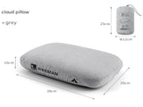 Grey Reversible Memory Foam Travel Pillow - All-Season Comfort Neck Support for Deep Sleep & V888-ELOSUNG32567