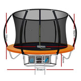 Everfit 8FT Trampoline for Kids w/ Ladder Enclosure Safety Net Rebounder Orange TRAMPO-C-C8-OR