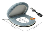 USB-Powered Heated Toilet Seat Cover Set with Soft Plush Fabric, Adjustable Temperature & Timer, V1341-ZY-MHRZXXBW-BLUE