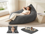 Artiss 3 in 1 Bean Bag Chair Cover Convertible Bean Bag for Adults, Corduroy Stuffed BD-COVER-3IN1-GR