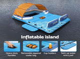 Bestway Pool Float Island Inflatable Lounge 6-person Raft Seat Canopy BW-FLOAT-43105-BUOG