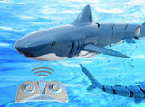2.4G Remote Control Shark Toy RC Simulation Shark for Swimming Pool Blue V1263-JX-7293-1