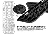 X-BULL 2PCS Recovery Tracks Boards Snow Tracks Mud tracks 4WD With 4PC mounting bolts Black V211-AU-XBRT009