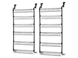 Artiss 2x Over Door Storage Pantry Organiser 6-Tier Metal Hanger Hook Black OVDS-A-MET01-BKX2