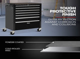 BULLET Pro 7 Drawer Tool Box Cabinet Trolley Storage, Toolbox Garage Organiser Set, Black V219-TOLCABBU17KA