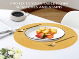 Braided Placemats for Dining Set of 6 - Round 15 inch Woven Heat Resistant Non-Slip Kitchen V1189-WXFWAL-20260319-01091