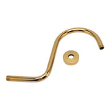 Stainless Steel S Shaped Raised Shower Arm and Flange NPT Brushed Gold Shower Head Extension Arm V1294-YM0626-3112220083711