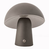 LED Cordless Mushroom USB Rechargeable Table Lamp Dimming Night Light - Steel Grey V563-75189