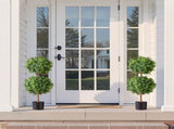 Artificial Topiary Boxwood Double Ball, 2 Set 914mm Faux Boxwood Plant Balls, Fake Silk Tree Look V952-HYMRGXJS36IND5PE1001V0